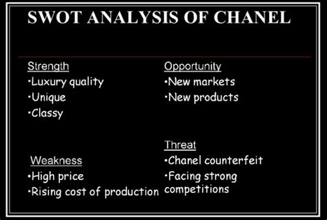 swot chanel|Chanel SWOT & PESTLE Analysis .